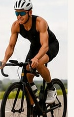 Ciclista em prova de estrada